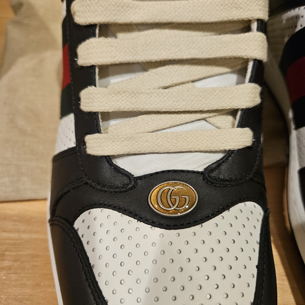Gucci Men's Screener Signature Web Low top Sneakers - Authentic  and Brand New - Picture 11 of 11